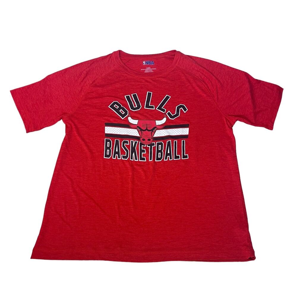 NBA Chicago Bulls Basketball Mens T Shirt Short Sleeve Size L Polyester